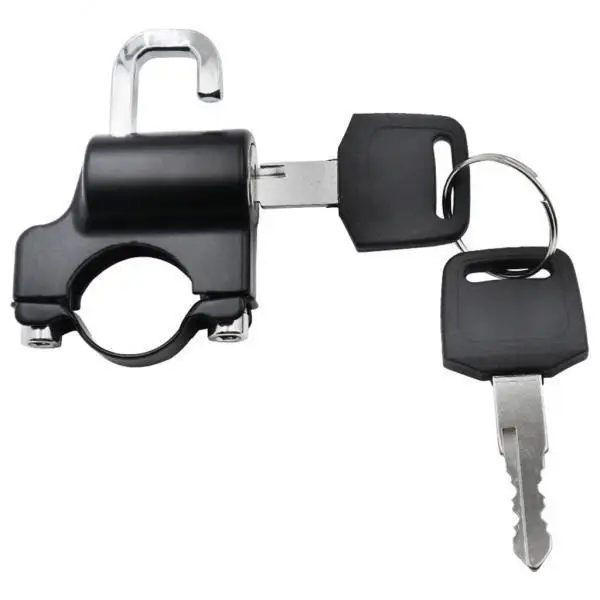 3xMotorcycle Helmet Lock with 2 Keys 22 28mm Hanging Hook for Bikes