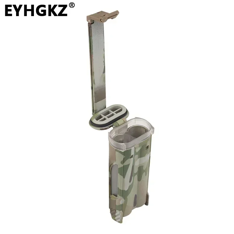 EYHGKZ Tactical Hunting Battery Storage Box Double Hole Camping Portable MOLLE System Paintball Accessories New Equipment Hiking