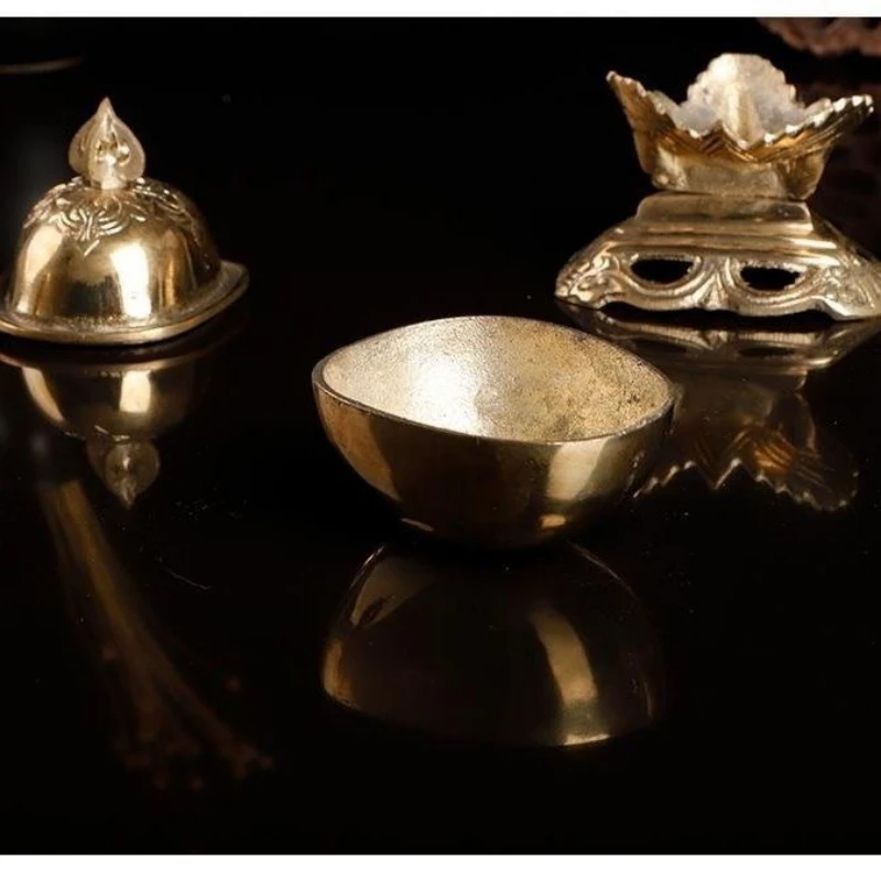Buddhism Tantric Patriarchal Instruments Tibetan Copper Drinking Bowl Auspicious Holy Cup Buddhist Bowl Home's Gift Decorative
