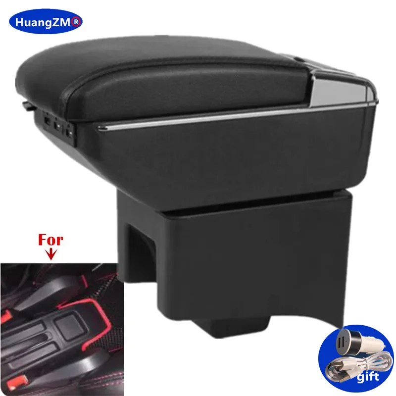 Caja de Almacenamiento para Reposabrazos de Coche para Volkswagen VW Vento Polo V 2009-2020 Polo Vivo, Portavasos Retrofit - Accesorios Interiores para Vehículos