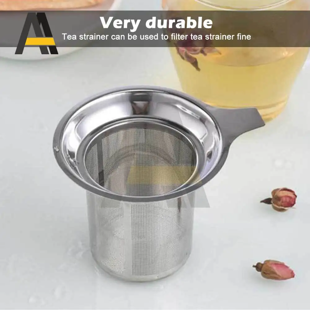 Infuseur à thé réutilisable en acier inoxydable 304, passoire à thé, feuille de thé, épices, filtre à thé, accessoires de cuisine, Clip à poignée, passoire à thé