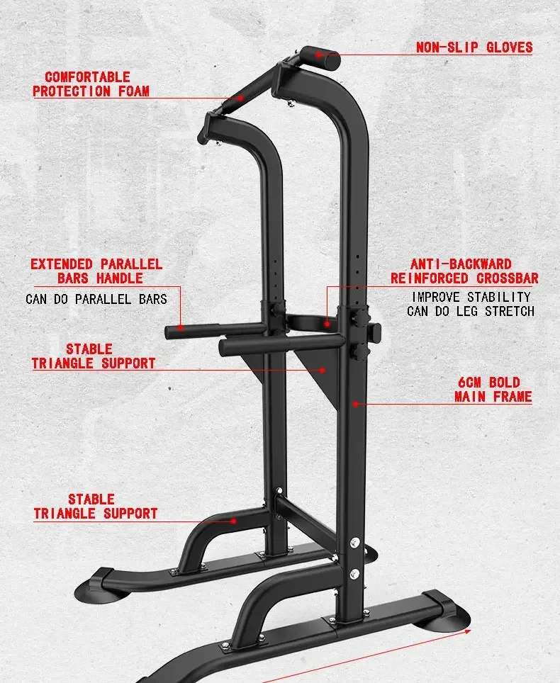 

2026 Multifunctional Single Parallel Bar Rack Load 180KG Horizontal Bar Children Stretching Pull-ups Household Fitness Equipment