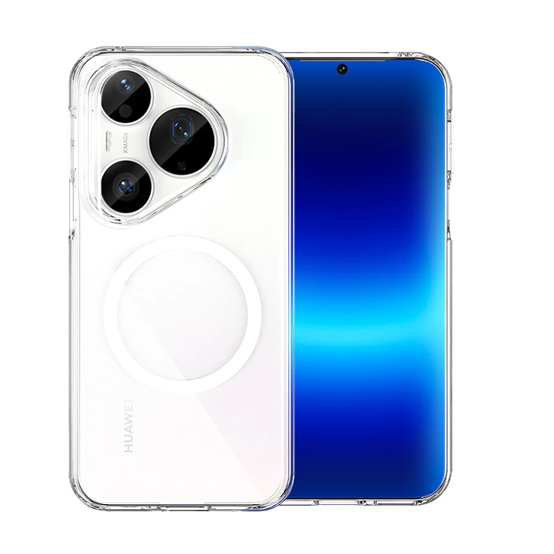 Etui Magnetyczne Przezroczyste Nieżółknące Przyjazne dla Skóry Ochrona Ekranu i Obiektywu Miękka Obudowa dla Huawei Pura 90 Pro Max i Pura 90 Pro — zdjęcie produktu 6