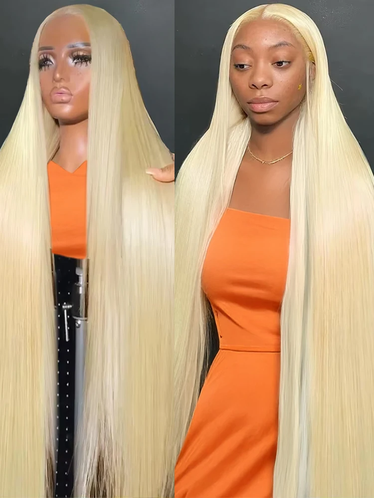 

13x4 13x6 HD Transparent 613 Honey Blonde Color Lace Front Human Hair Wigs for Women Raw Brazilian Straight Lace Frontal Wig