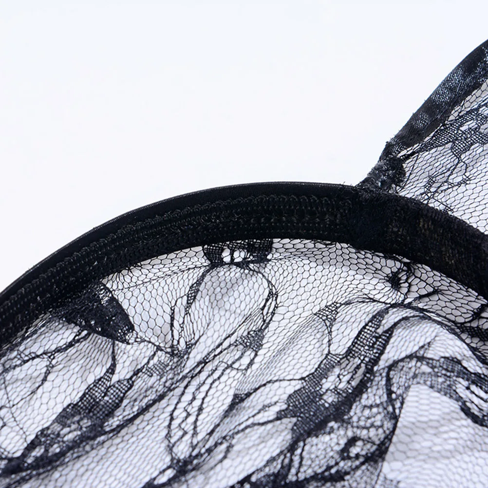 

Вуаль с кроличьими ушками, повязка на голову, кружевная повязка для волос, маска с ушками, аксессуары для волос на половину лица