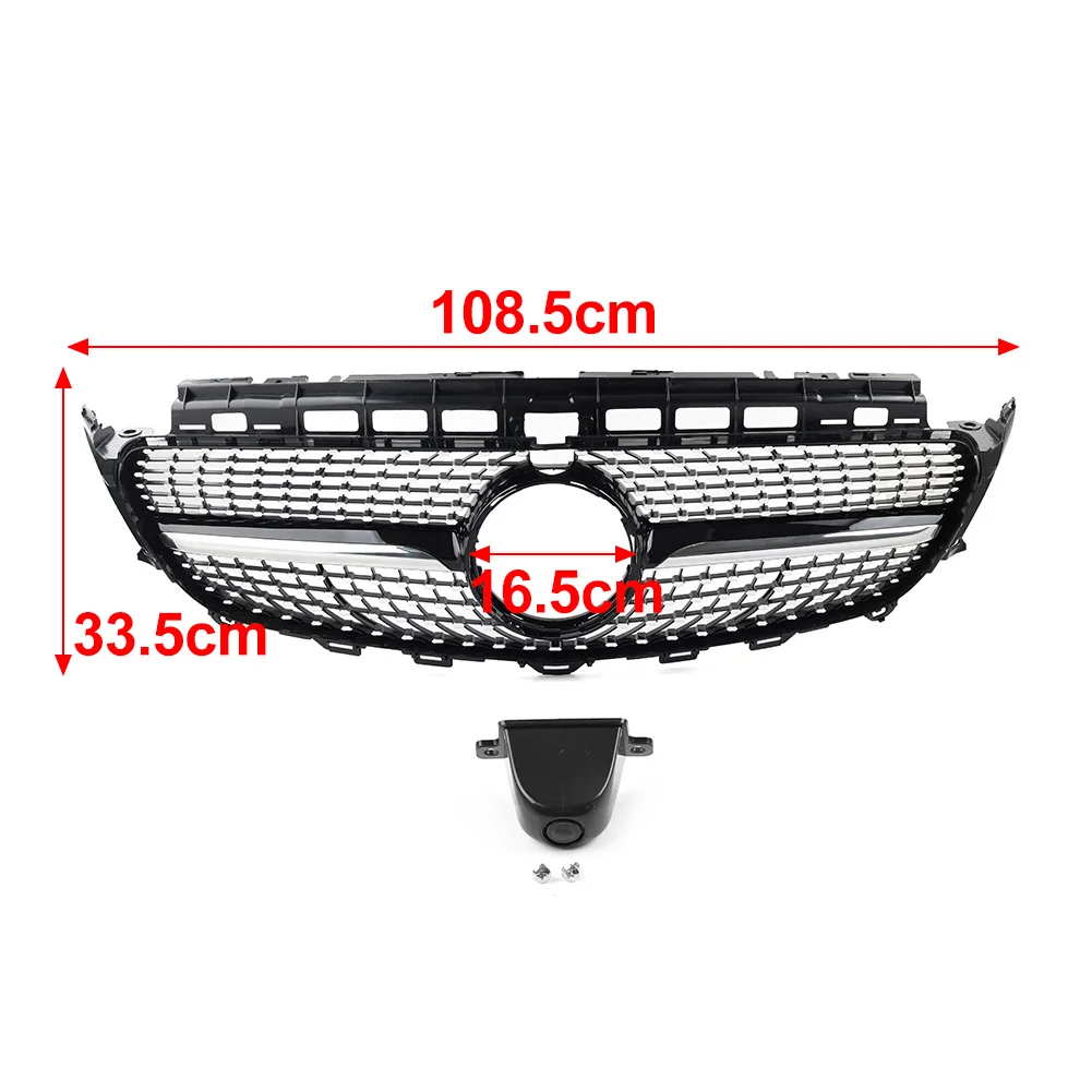 Car Front Bumper Diamond Grille Grill For Mercedes Benz E Class W213 E200 E300 E400 E43  4Door Sedan 2016 2017 2018 2019 2020