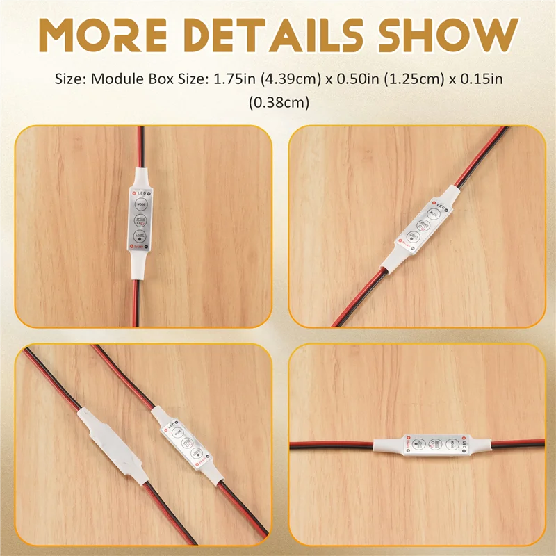 A92P 5 X 12V Wired Control Module With Strobe Flash For Car Or Household LED Strip/Bulbs