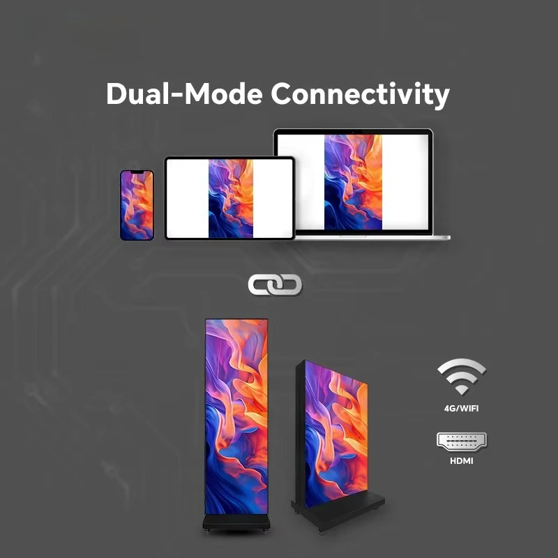 High Quality Indoor Digital Hd Poster Led Display P2.5 Folding Advertising Machine Led Poster Display Led Poster Screen