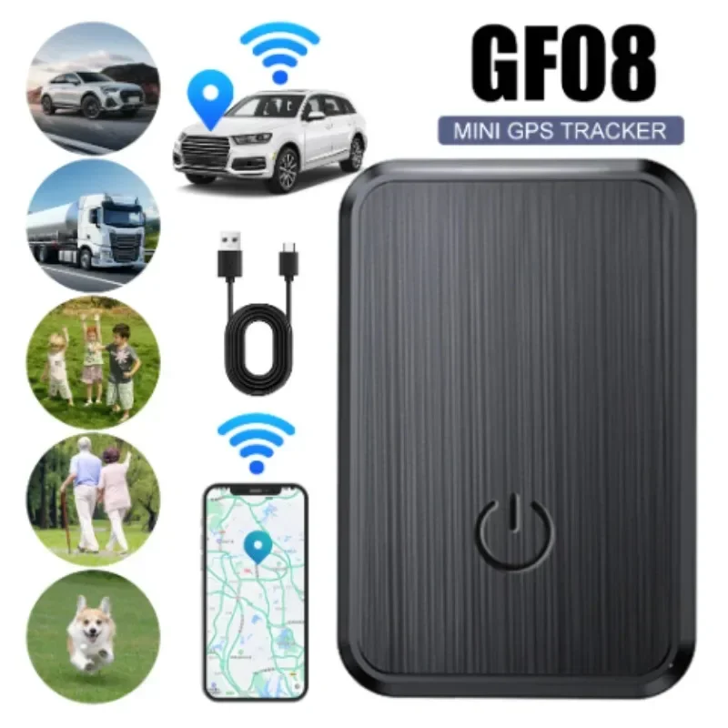 Imagem -03 - Magnetic Gps Car Tracker Rastreamento em Tempo Real Anti-roubo Mensagem do Cartão Sim Mini Gps Tracker Anti-lost Locator Gf08