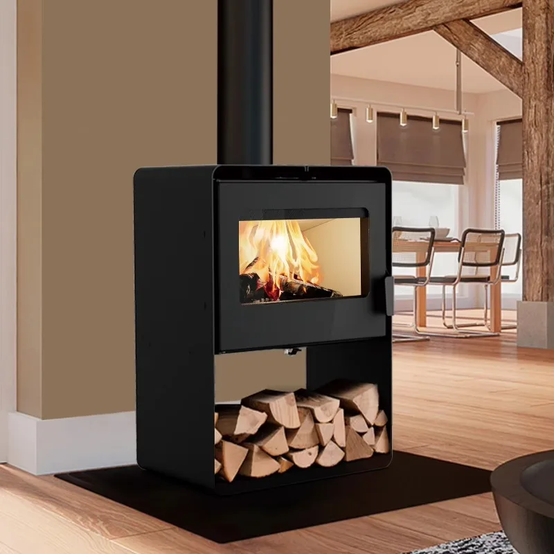 12KW  R1203A Freestanding Modern Wood Burning Stove  Indoor Heating Customable Wood Fireplace for Sale