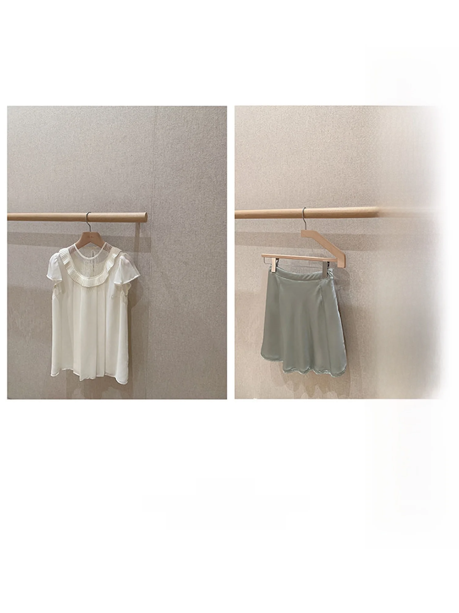 

Miu's Vintage Tea Party Acetate Asymmetrical Skirt Set Sweet Match Korean Style Loose Fit Breathable Summer Short Sleeve Shirt