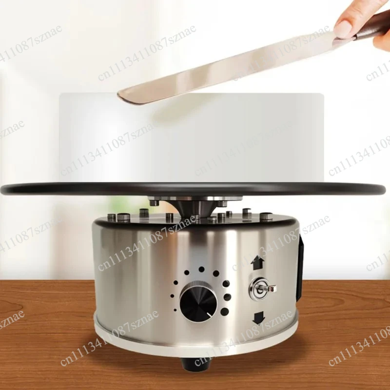 12-Inch 220V Electric Cake Turntable with Non-Slip Base, Aluminum Alloy Rotating Stand for Baking and Icing