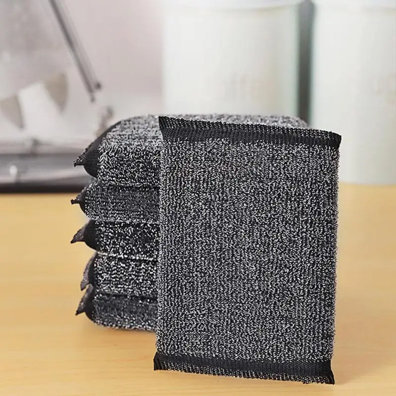 Esponjas para lavar platos, vajilla de doble cara, cepillo para lavar platos, estropajo, cocina casera, esponja exfoliante para lavar platos, 6 uds.