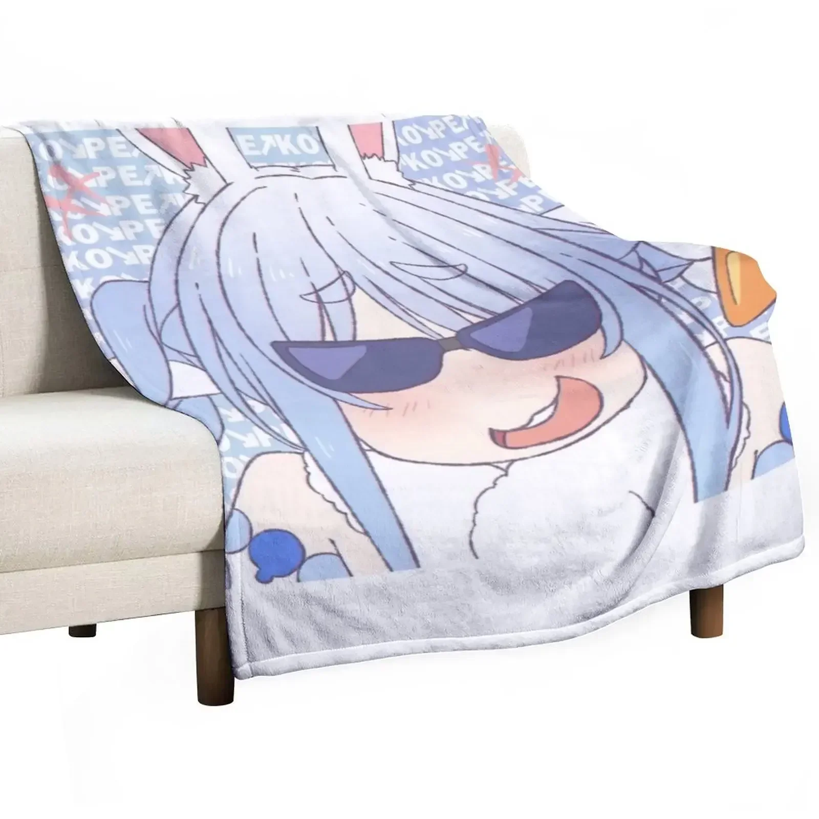 

Usada Pekora Chibi Throw Blanket For Sofa Thin Sofa Blankets