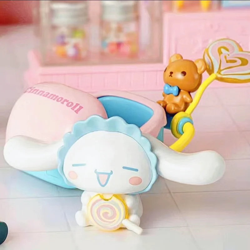 Gorąca wyprzedaż Sanrio kolorowa zabawna pudełko z niespodzianką z serii zabawek japońskie Anime Kulomi Cinnamoroll z dużymi uszami z kreskówkowym psem prezenty urodzinowe dla dziewczynek