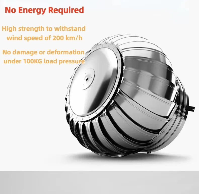 110mm 150mm 200mm Pipefit Roof Ventilating Fan 304 Stainless Steel Roof Ventilator Wind Turbines Air Vent Attic Ventilator