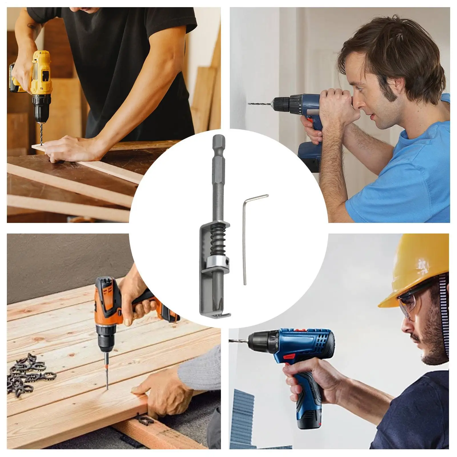 Portapunte per vite Portavite caricato a molla Strumento adattatore di fissaggio per punte Attacco a sgancio rapido per hardware di riparazione garage Casa