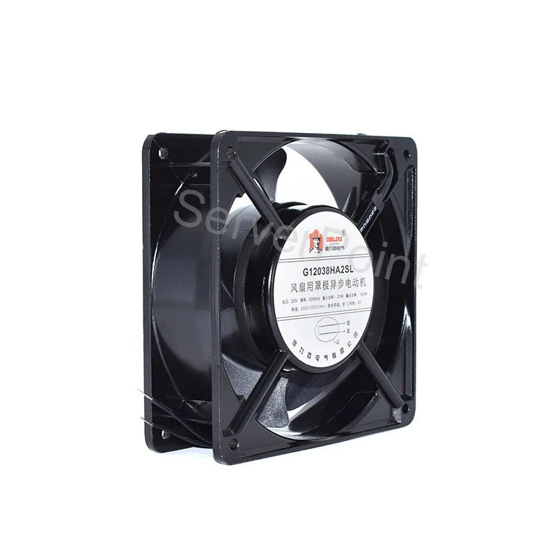 Genuine New For Delixi G12038HA2SL 220V 21W/8.5W 2600/3000r/min 120*120*38MM 2 Wires Cabinet Cooling Fan Well Tested