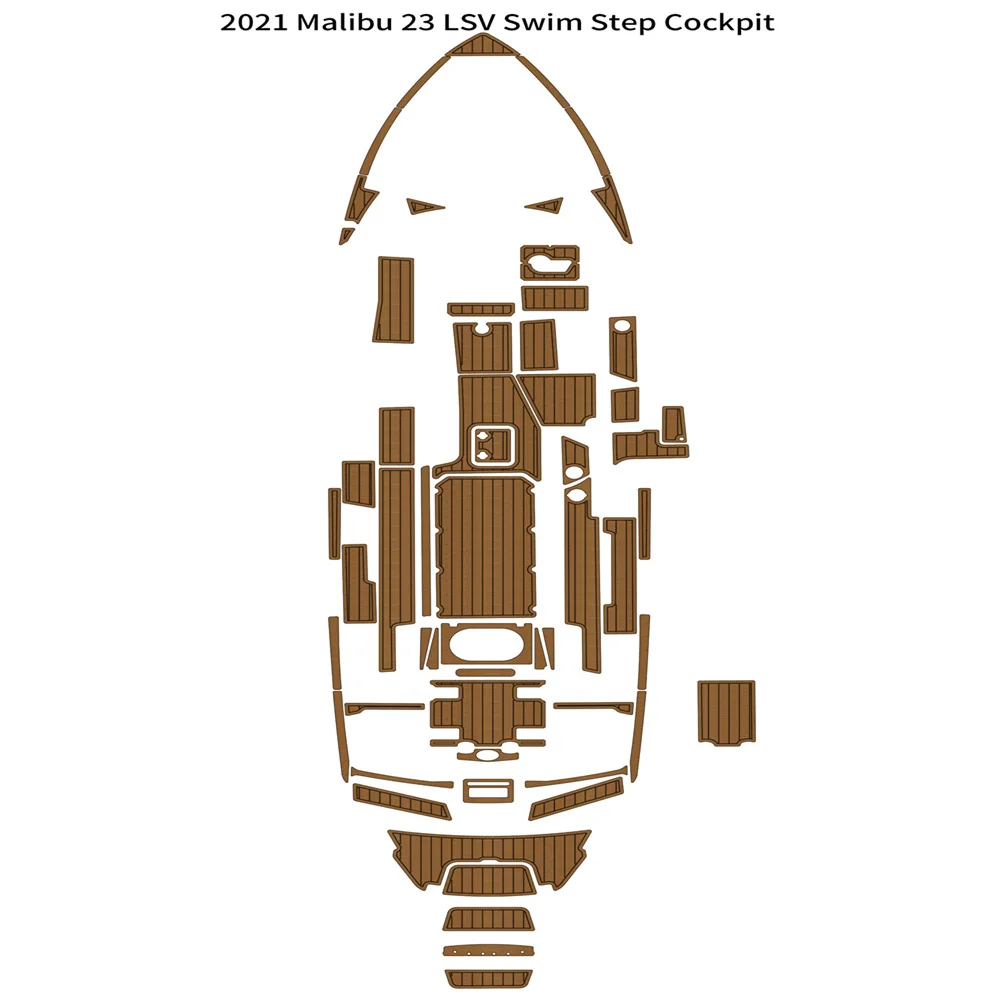 

2021 Malibu 23 LSV Swim Platform Cockpit Pad Boat EVA Foam Teak Deck Floor Mat