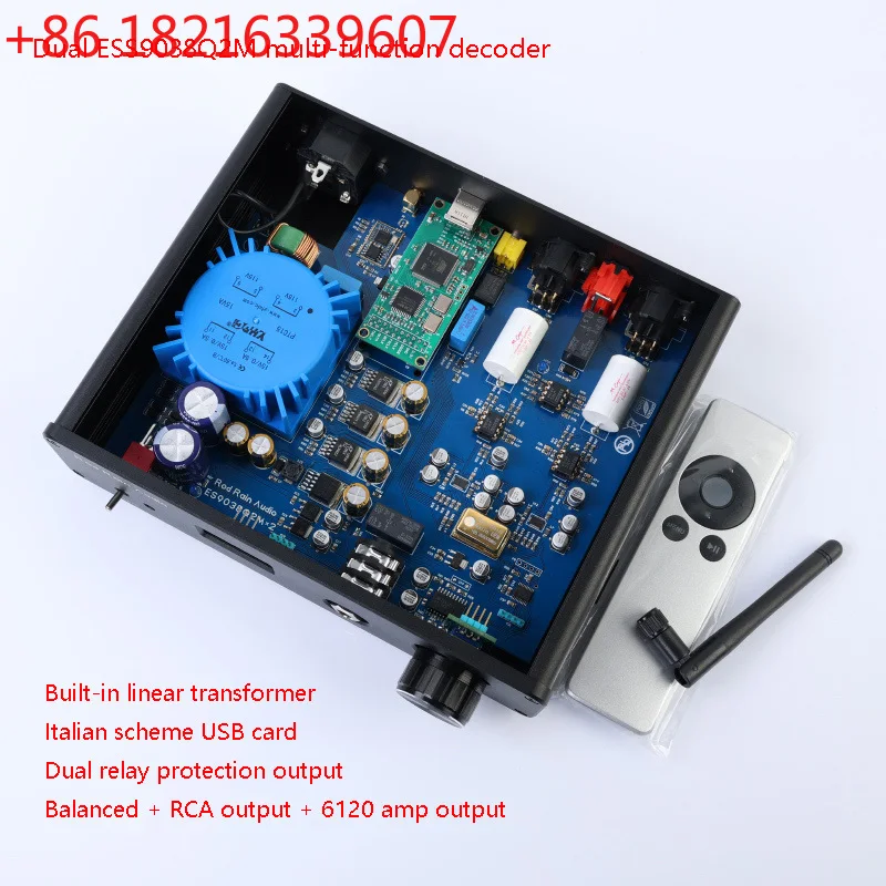 YAO Fever HIFI Audio Decoder Dual-core ES9038Q2M Lossless Decoding DSD512 Bluetooth 5.1 Audio Receiver Coaxial Fiber Balanced Ou