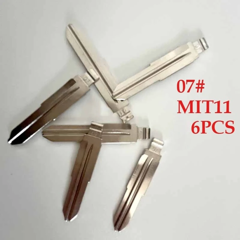 

6pcs MIT11R MIT11 Car Key Blank 07# KD Key Blade MIT-8D.P2 Key for KEYDIY Xhorse Fob for Mitsubishi Outlander for ASX Grandis