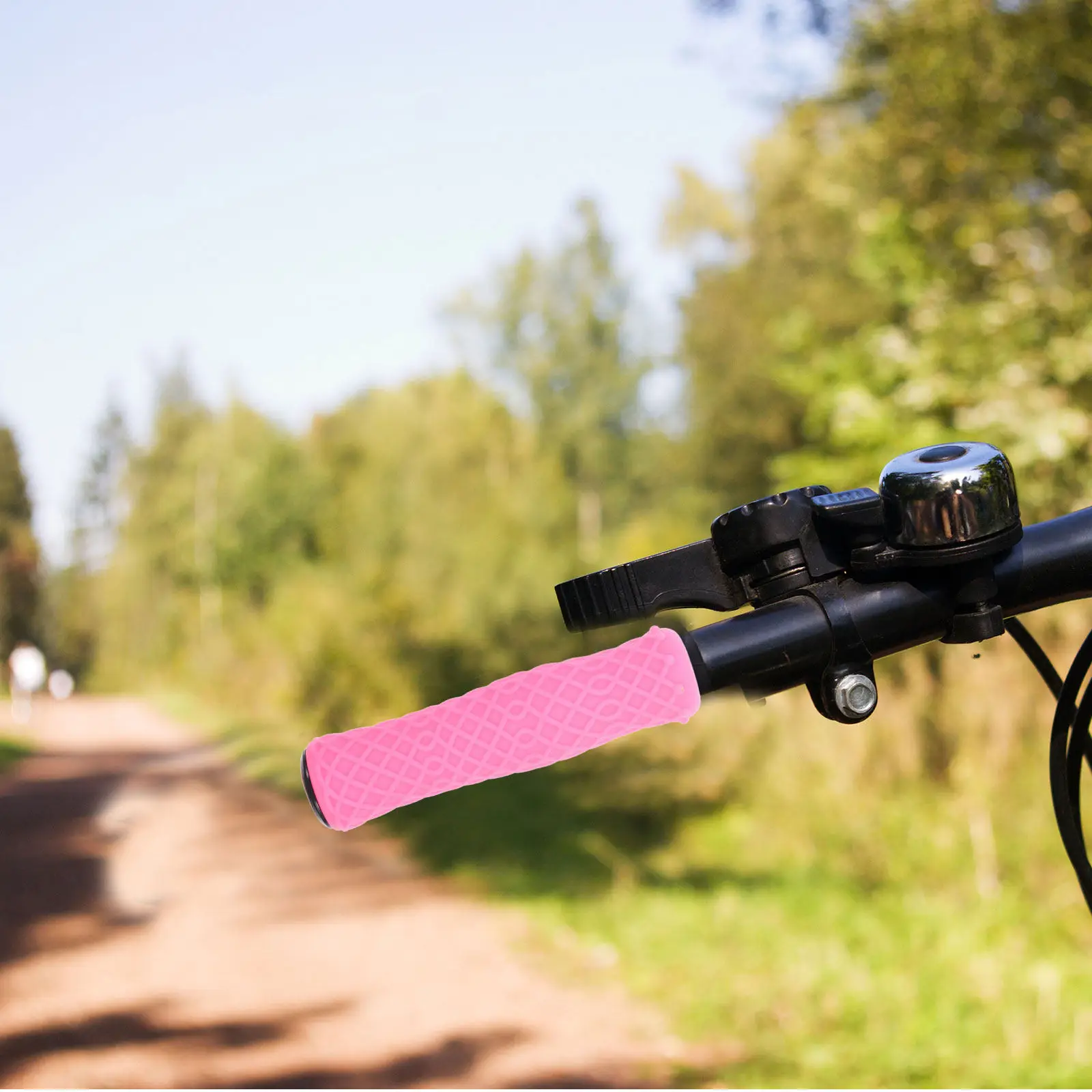 

Розовые силиконовые накладки на руль велосипеда с эргономичным дизайном и нескользящим покрытием для круизеров, скутеров, складных электровелосипедов, горных велосипедов и трициклов