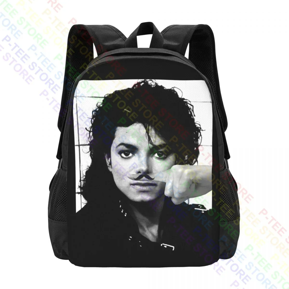 Michael Jackson Finger Horizontal Antenna MoustacheBackpack Large Capacity Vintage Personalised