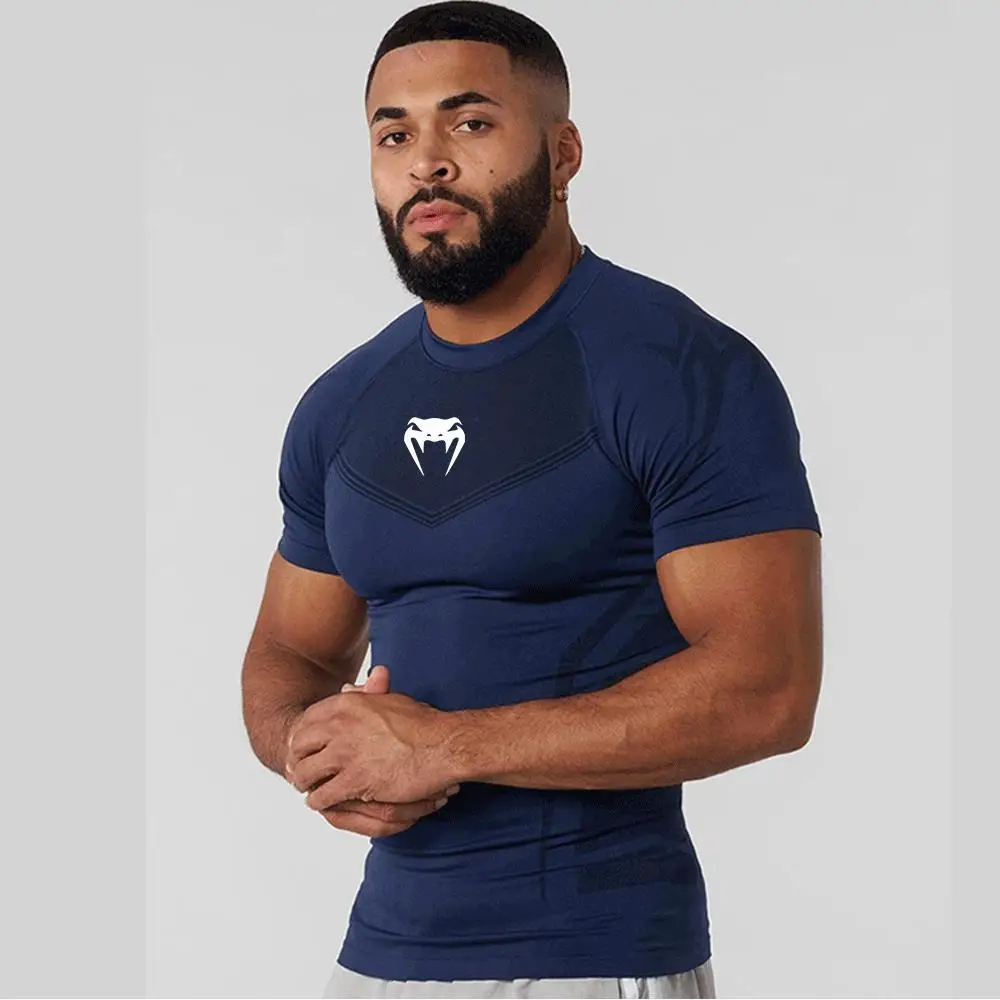 Men's T-shirts Compression Clothing Gym Sports Outdoor Training Tshirt Running Exercise Speed Ventilate Tees