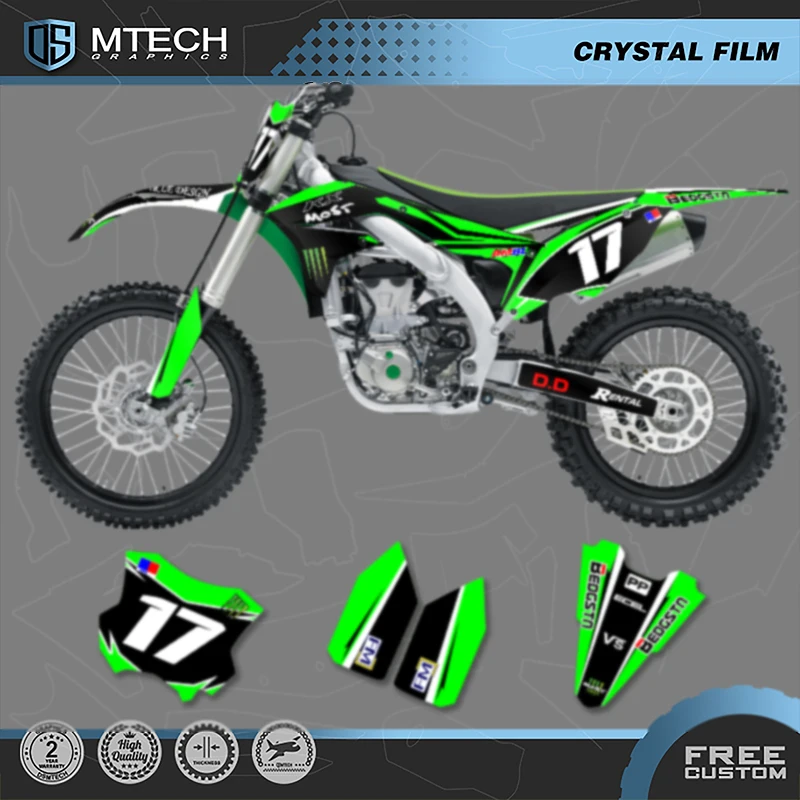 

DSMTECH For Kawasaki Graphics Background Decals Stickers Kits For 2016 2017 2018 KXF450 KX450F