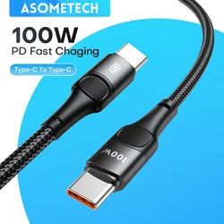100W USB Type C To USB C Cable PD Fast Charging Charger Cable Data Cord for Macbook Samsung Huawei Xiaomi Type-C USB C Cable 3M