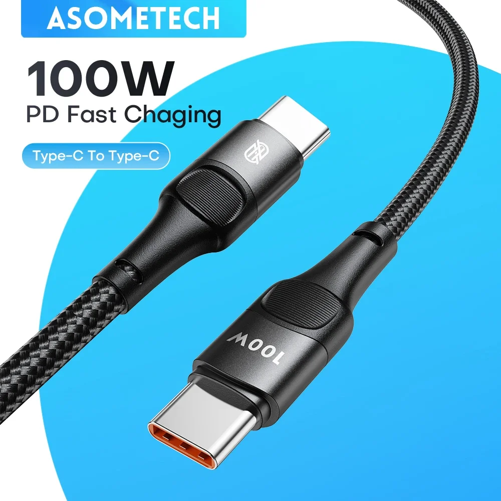 Kabel USB typu C na USB typu C o mocy 100 W PD Kabel do szybkiego ładowania i ładowania danych do Macbooka Samsung Huawei Xiaomi Kabel USB typu C 3M