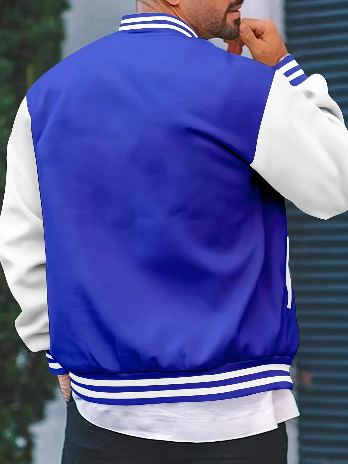 Baseball jacket men's trendy brand jacket 2026 new spring heavyweight contrasting American men's jacket