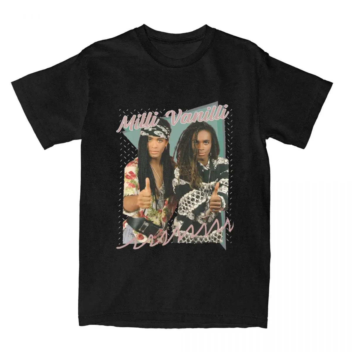 

Men Women Milli Vanilli Music Singer Shirt Merchandise Pure Cotton Tops T-shirt Fun Tees All Seasons