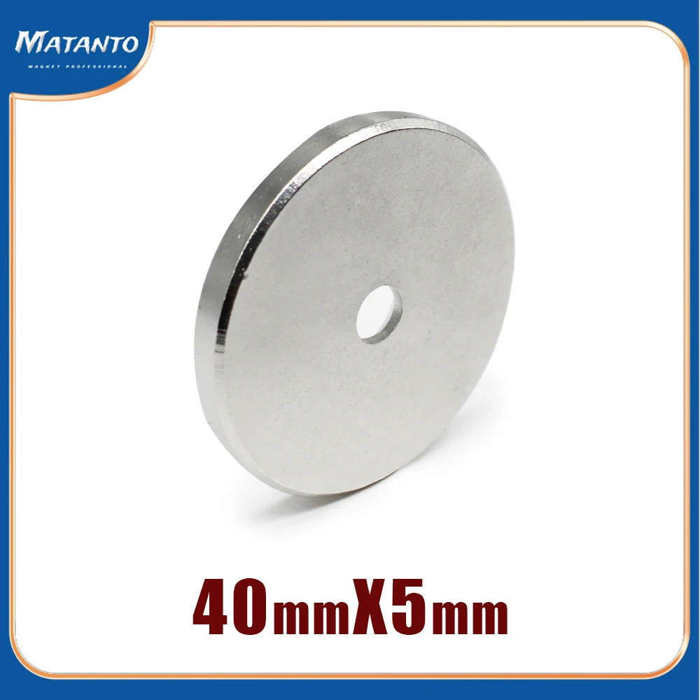 

1/2/5/10/15/20PCS 40x5-6 mm Neodymium Disc Magnets 40*5 mm Hole 6mm Countersunk Round Strong Magnet 40x5-6mm 40*5-6 mm 40x5