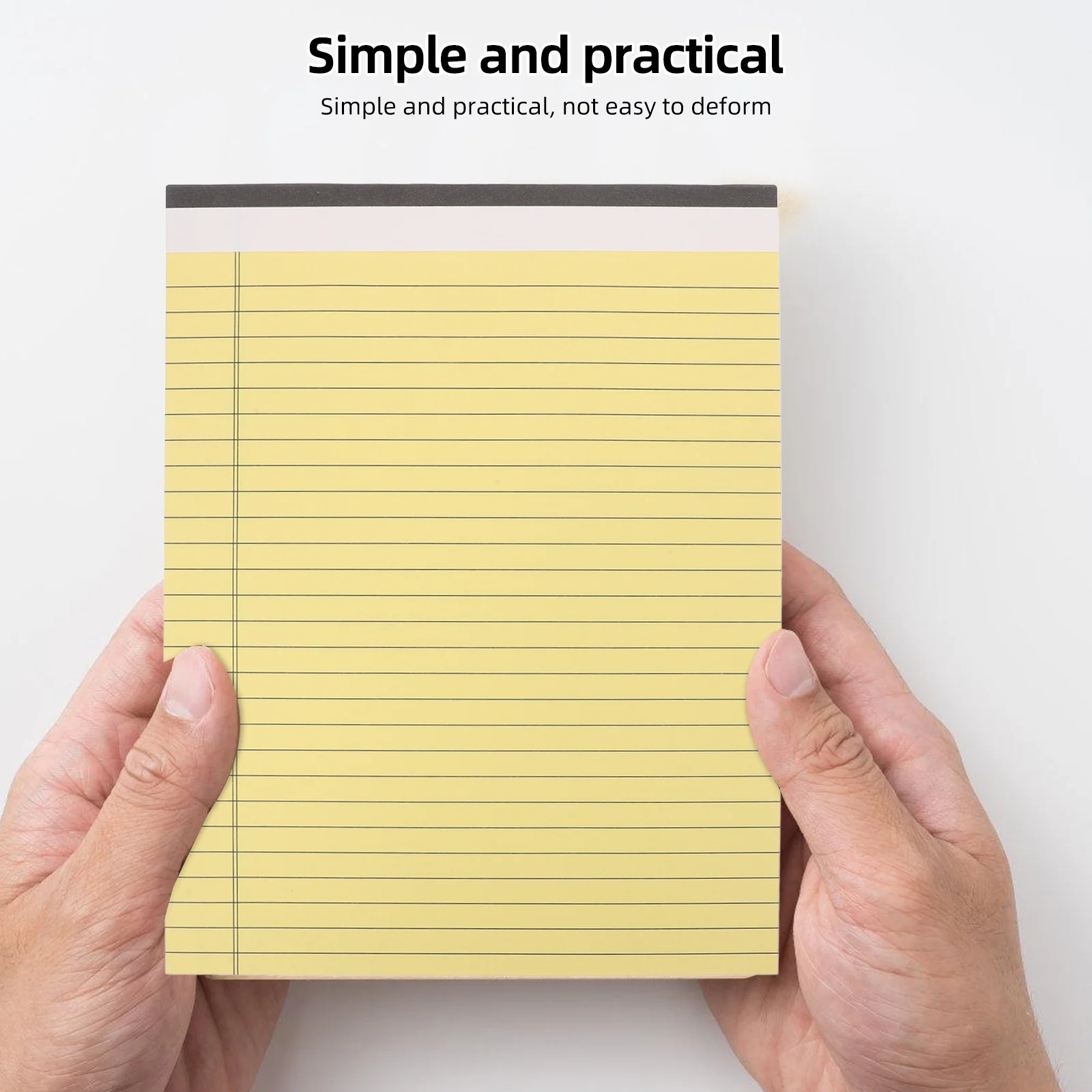 

10Pcs Legal Notepads Yellow Paper Tearable Pages 203x280mm Double-Sided Lined Pads for Home School Office Note-Taking Organizer