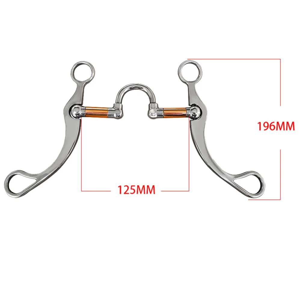 Horse Bit Stainless Steel Copper Snaffle Bit Gentle And Rust Free Ideal Stainless Steel Correction Mouthpiece BT1131