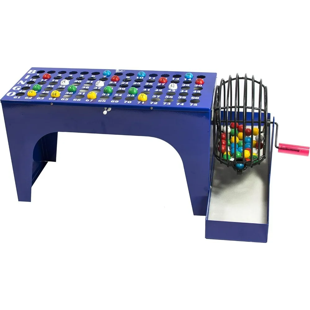 

Game Deluxe - Game Set with Cage, 7/8 Inch Bingo Balls and Bingo Master board | All-in-One Table Top Professional