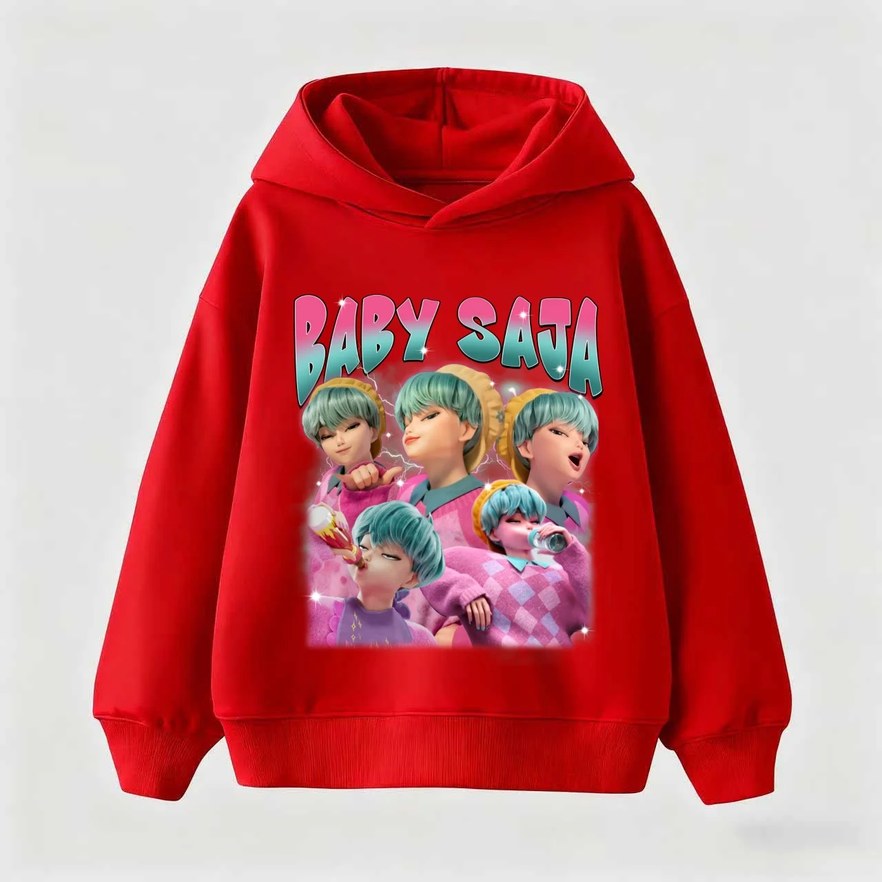 

Толстовки KPop «Охотники на демонов» для детей, осенне-зимняя новая хлопковая толстовка с капюшоном, модная толстовка из фильма 2025 года для взрослых и детей, топ «Мишка мамы»