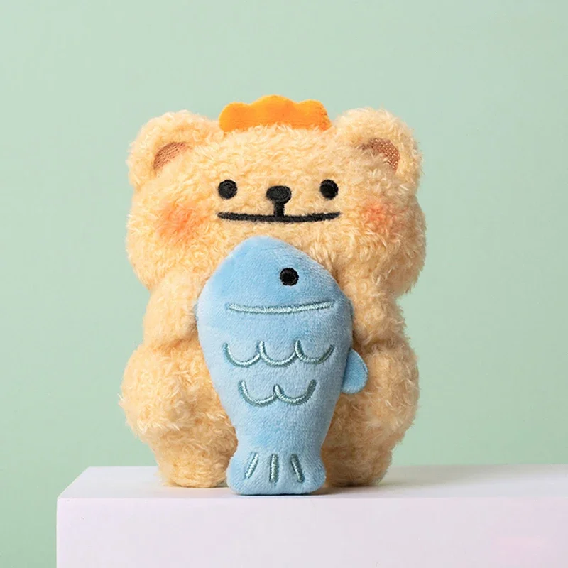 Little Bear Worm Plush Computer Hanging Cute Creative Doll Release Pressure Decoration Office Decompression Accessories Present