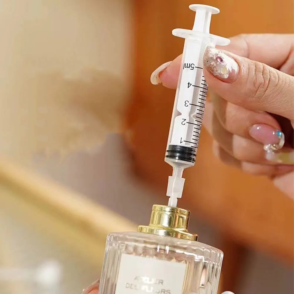 20/30/50pcs 5ML Plastic Perfume Syringe for Quantitative Distribution of Refillable Bottles, Cosmetic Pump Syringe Tool