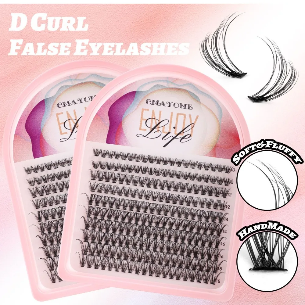 

200Clusters DIY Dense Lash Clusters Volume Curling False Eyelash Clusters Handmade Wispy Single Lashes Clusters Makeup