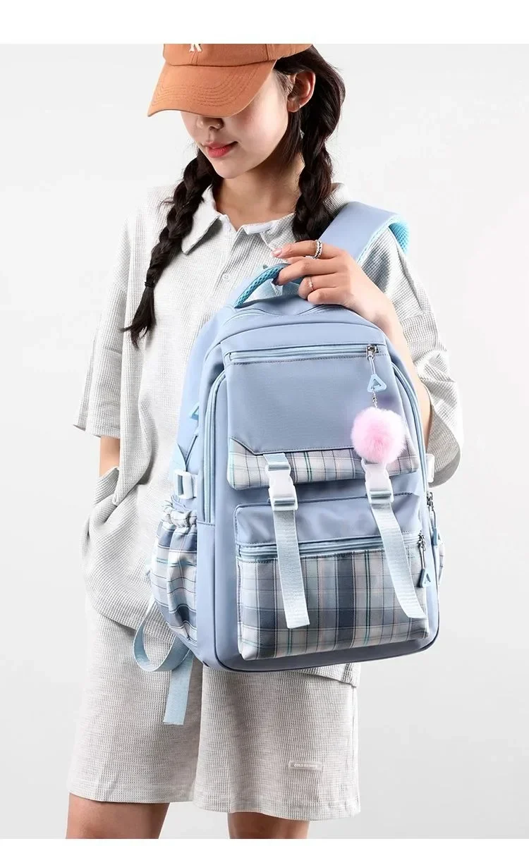 Breathable mesh, 30×42×23cm Black Purple Blue Pink, Egg party, Student Kids Teens School Bags, Anime Backpacks Girls Boys