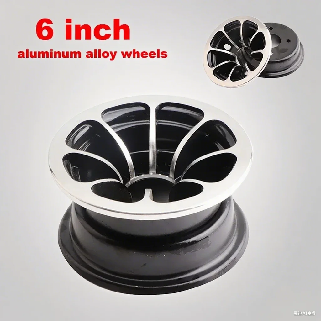 6-Inch Bearing Aluminum Alloy Wheel Hub​ Compatible with 4.10/3.50-6 Tire & Inner Tube Fits: 6