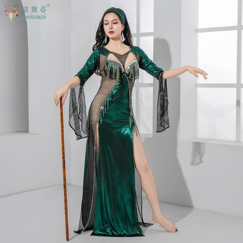 BellyDance Costume Dress for Women Senior AB Stones Baladi Shaabi Folk Costume Robes Female Oriental Belly Dancing Stage Dresses