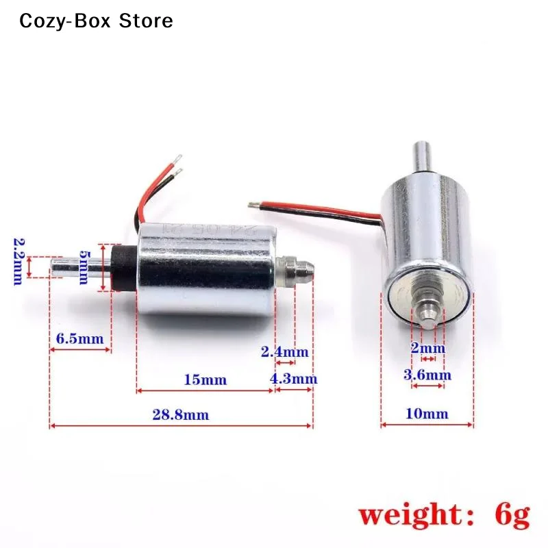 [ZY]1 Pcs 10MM Cylinder Suction Push-Pull Type Linear Solenoid Electromagnet DC 7.4V 9V 12V Mini Round Fingerprint Lock[ZY]