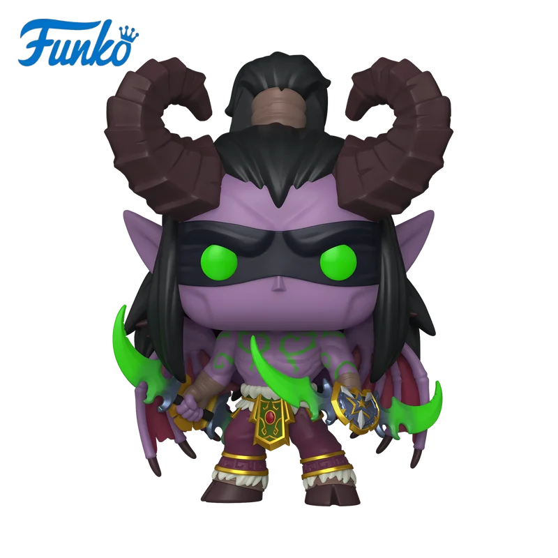 Оригинальная фигурка Funko Pop World of Warcraft Illidan — кукла с большой головой, Коллекционная модель игрушки, декоративное украшение для коллекции