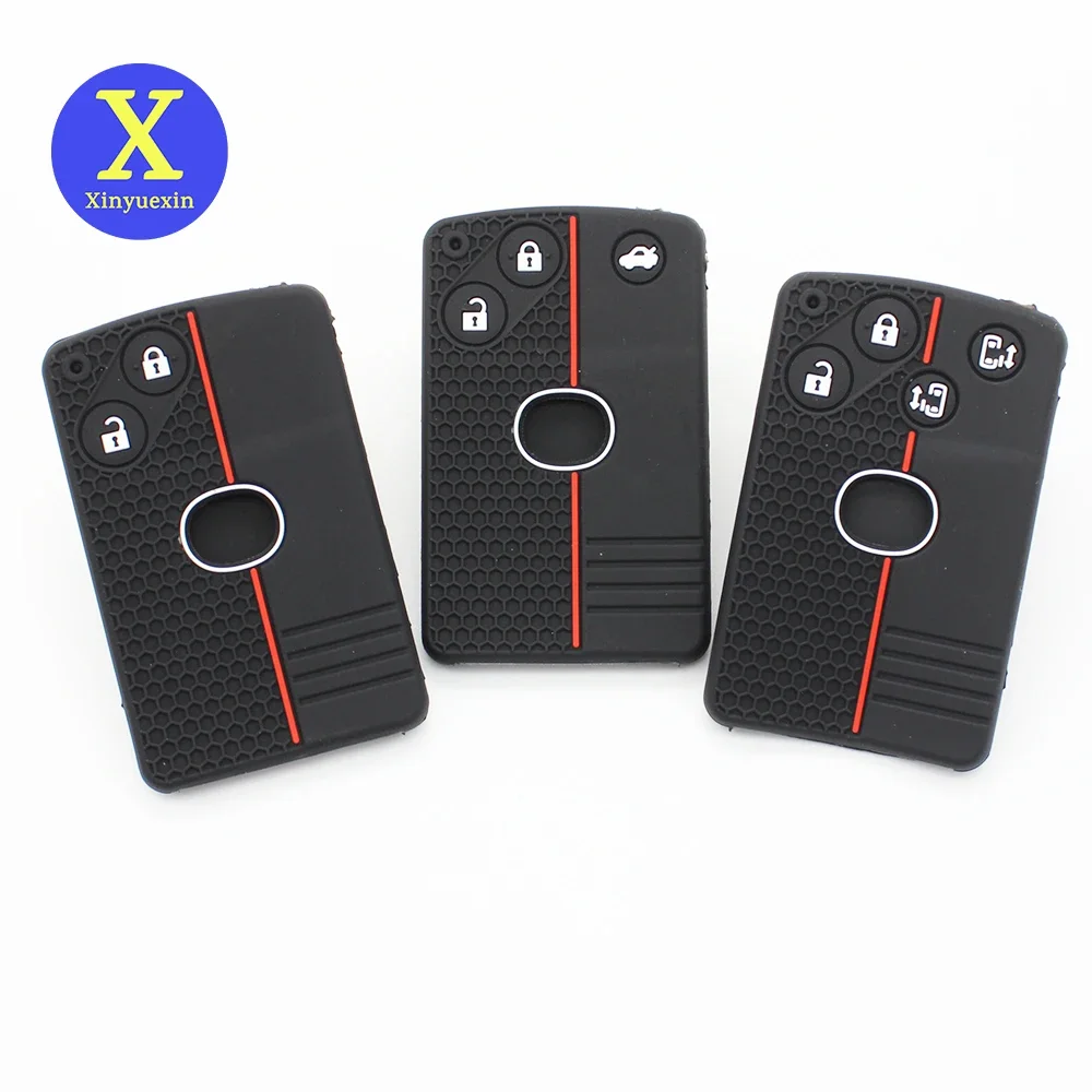 Xinyuexin เคสหุ้มกุญแจรถซิลิโคนสำหรับ MAZDA 3 5 6 CX7 CX9 RX8 miata MX5 8 M8ที่ยึดอัจฉริยะ MPV อุปกรณ์เสริมพวงกุญแจ