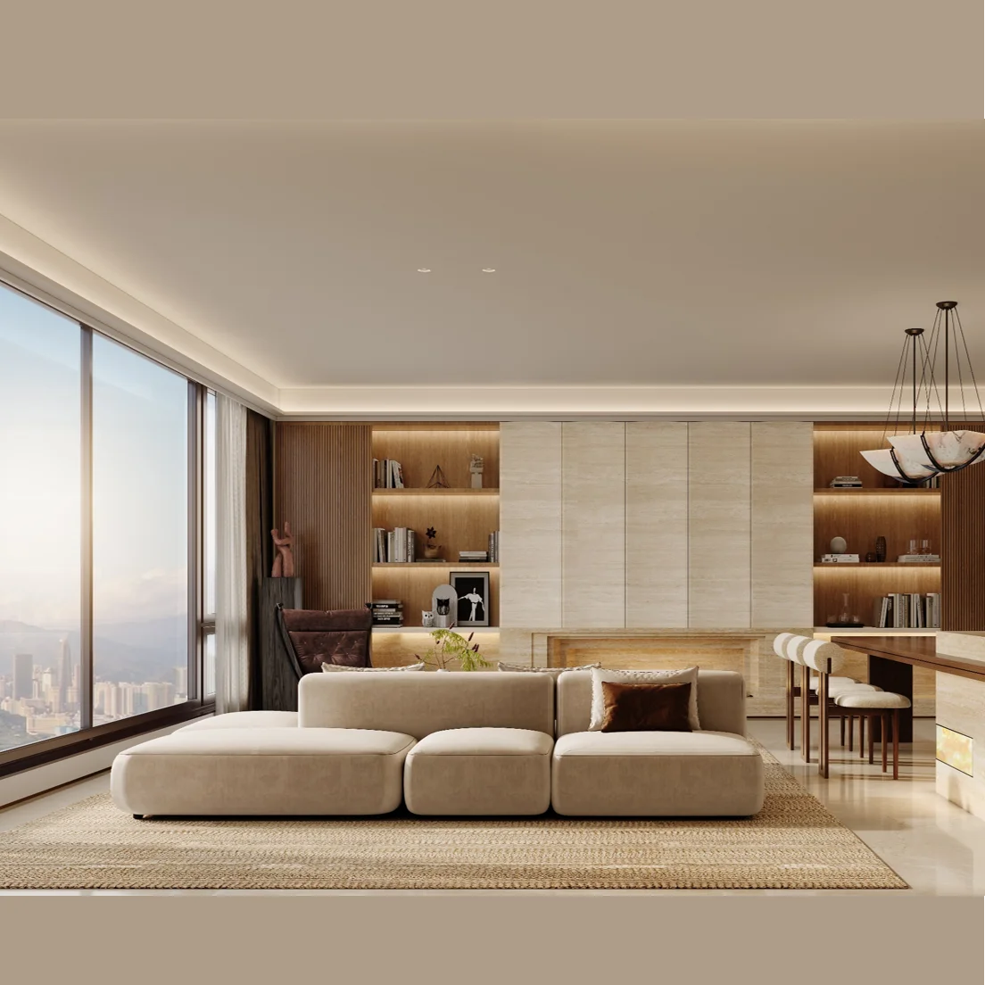 

-pp Custom Eco-Friendly Wood One-Stop Solution Design for Modern Luxury Residential Apartment