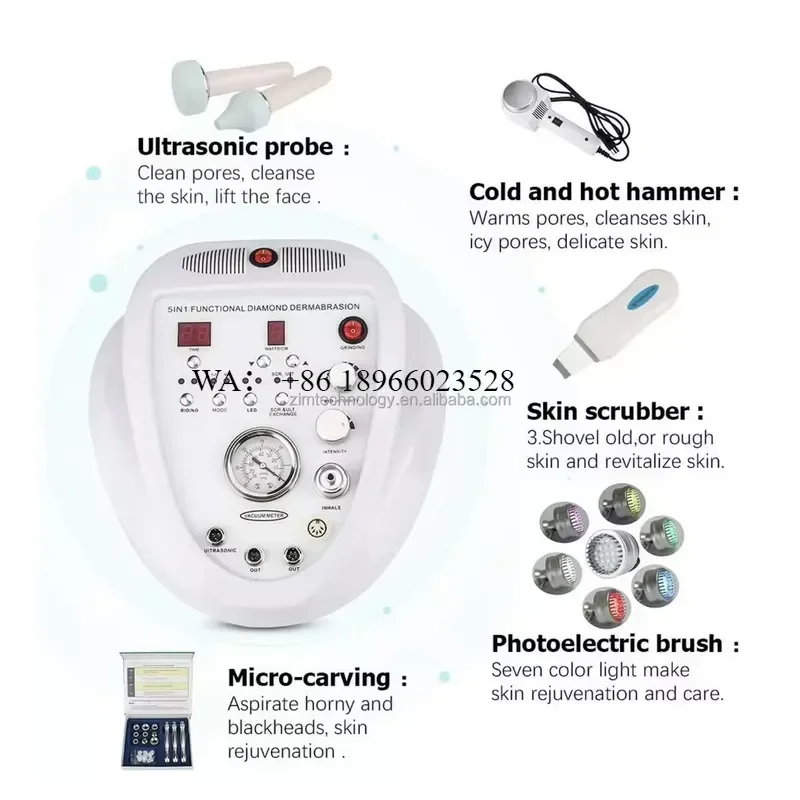 WMWMNU Micro Diamond Dermabrasion for Home Use Blackheads Dead Remover Facial Cleansing Device Beauty Tool
