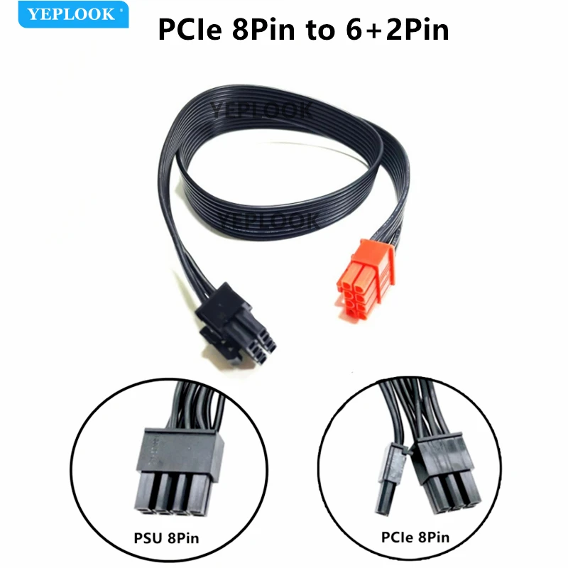 Modular Power Cable for Thermaltake TT RGB/Toughpower/TPG 650W, 750W, 850W Power, PCIe 8Pin 6+2Pin, CPU 4+4Pin, SATA, Molex IDE